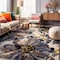 World Rug Gallery Modern Bright Flowers Non-Slip Area Rug 3'3'' x 5' Cream 503CREAM3X5 - alternate 1